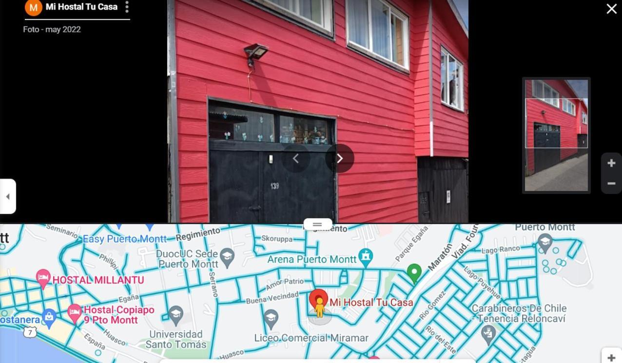 "Mi Hostal Tu Casa" Hostal Familiar Solo Empresas, Turistas Y Viajeros Espacio Para Bicicletas Y Motos Puerto Montt Exteriör bild